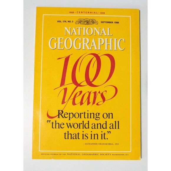 National Geographic Magazine September 1988 Centennial Edition - Picture 1 of 8